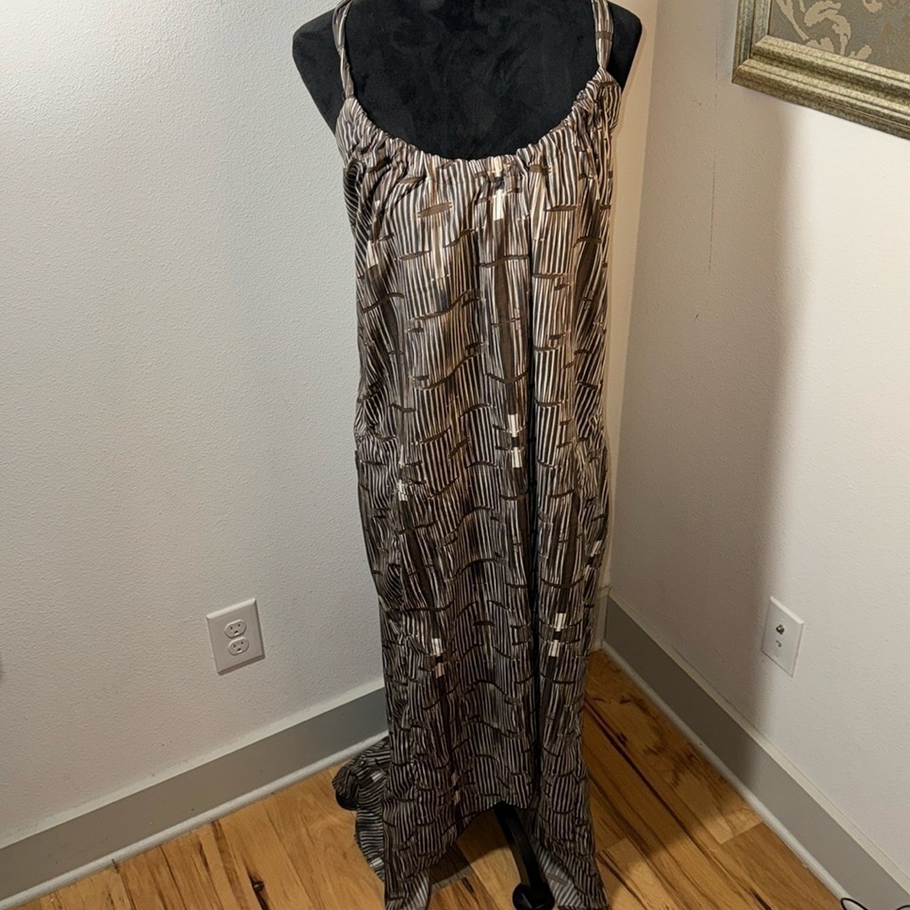 W118 by‎ Walter Baker brown print halter maxi dress Sz L